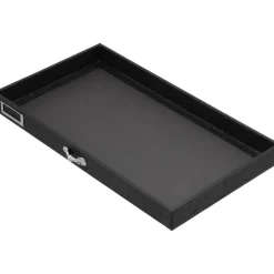 Black FindingKing 5-Drawer Jewelry Storage Case w/ 5 Gray Plastic Slotted Trays