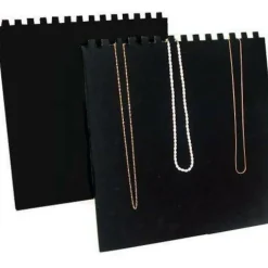 2 Black Flocked Chain & Necklace Displays