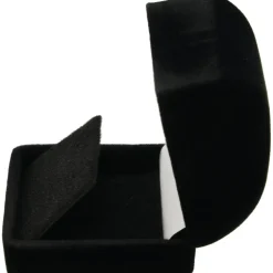 4 Black Flocked Earring Gift Boxes Jewelry Box