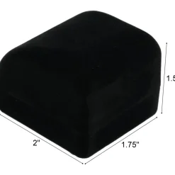 36 Black Flocked Earring Gift Boxes