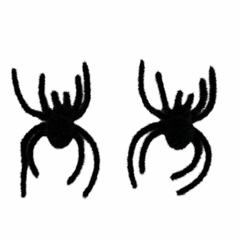 4" Black Flocked Spider Plastic Accents, 2ct. by Ashland®