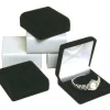 6 Black Flocked Watch & Bracelet Jewelry Gift Boxes