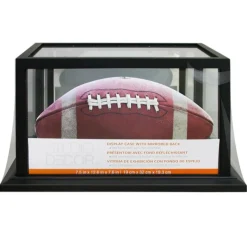 Black Football Display Case With Mirror Back by Studio Décor®