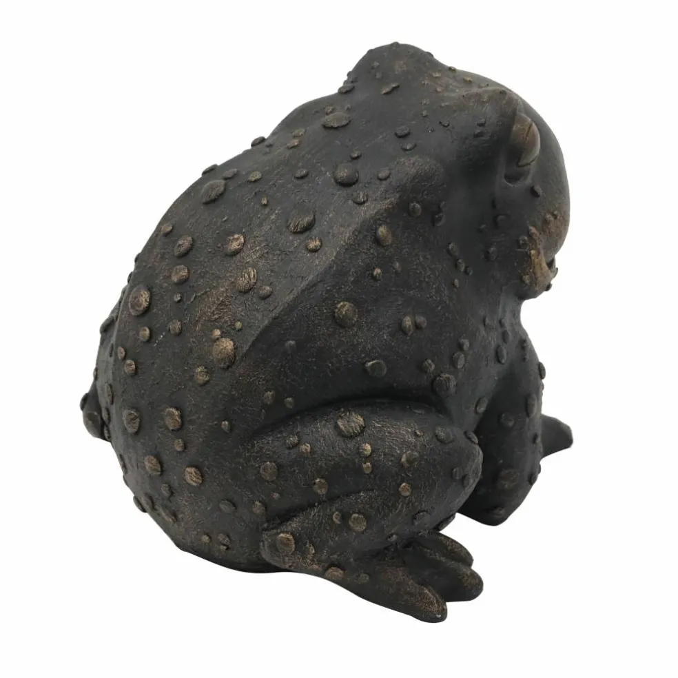 7" Black Frog with Brushed Gold Finish Tabletop Décor by Ashland®