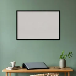 Black Gallery Deep Wood Framed Corkboard, Grey Cork