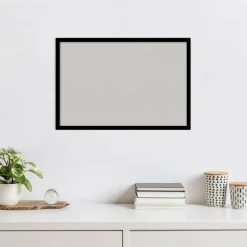 Black Gallery Deep Wood Framed Corkboard, Grey Cork