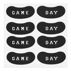 Black Game Day Face Stickers Pack  by Celebrate It™