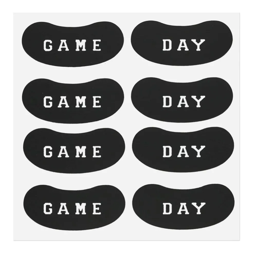 Black Game Day Face Stickers Pack by Celebrate It™