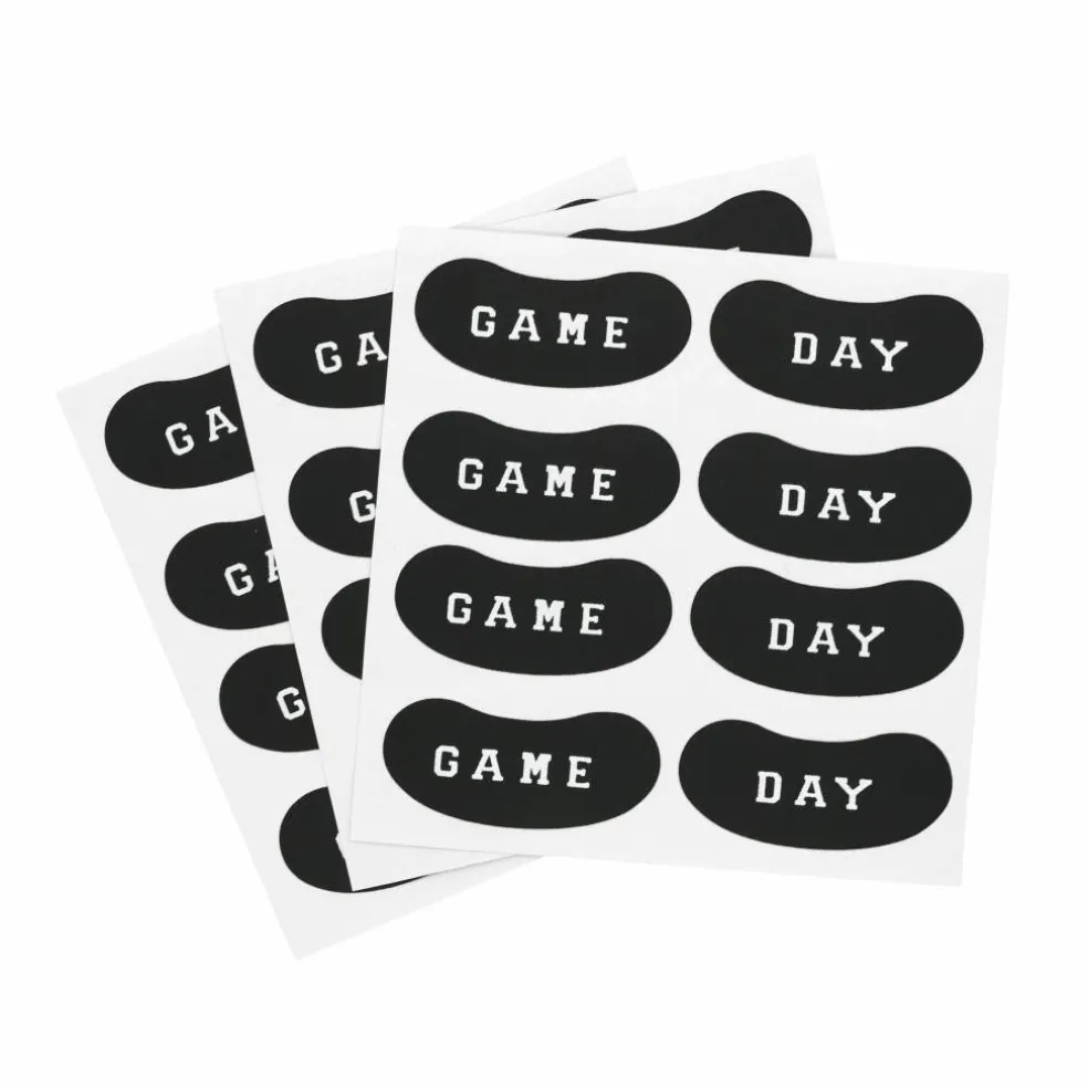 Black Game Day Face Stickers Pack by Celebrate It™