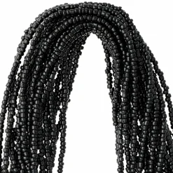 Black Glass Seed Rondel Beads, 10/0 by Bead Landing™