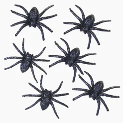 Black Glitter Spiders, 6ct. by Ashland®
