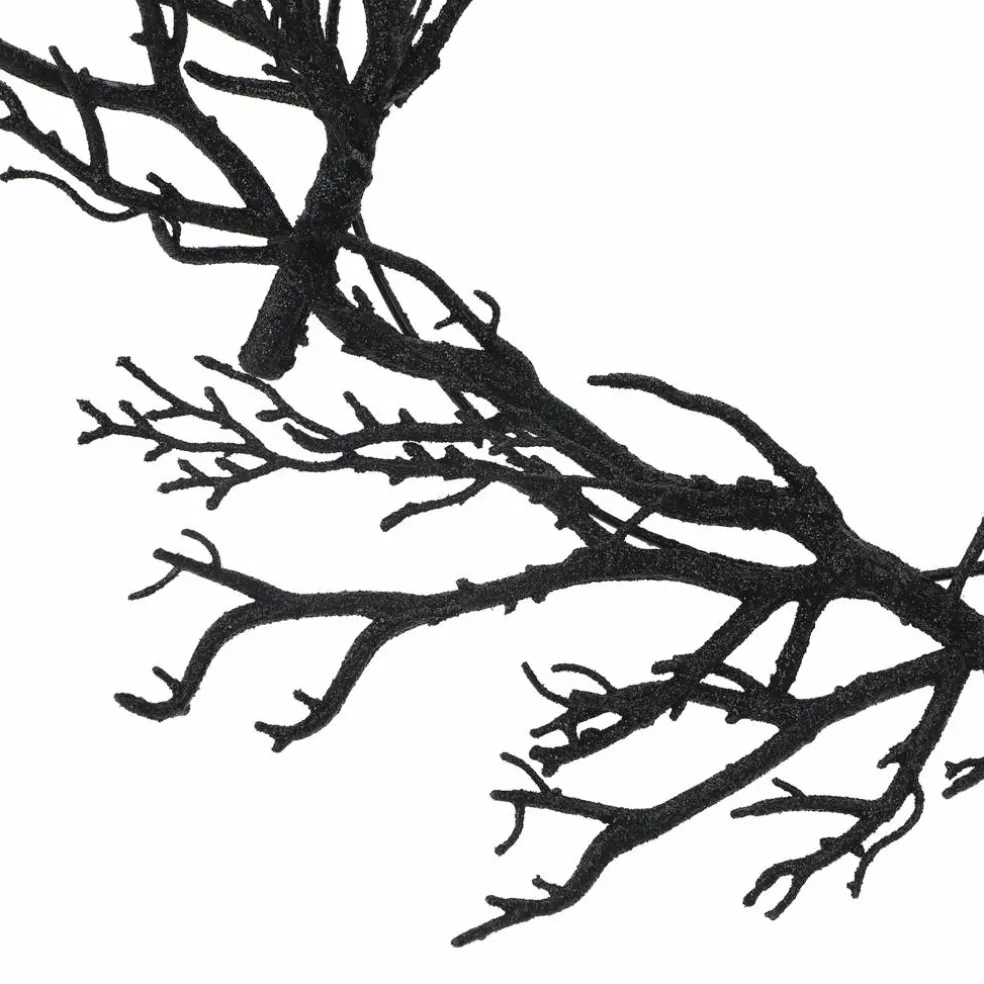 20" Black Glitter Twig Wreath by Ashland®