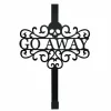 15" Black Go Away Skull Wreath Hanger by Ashland®