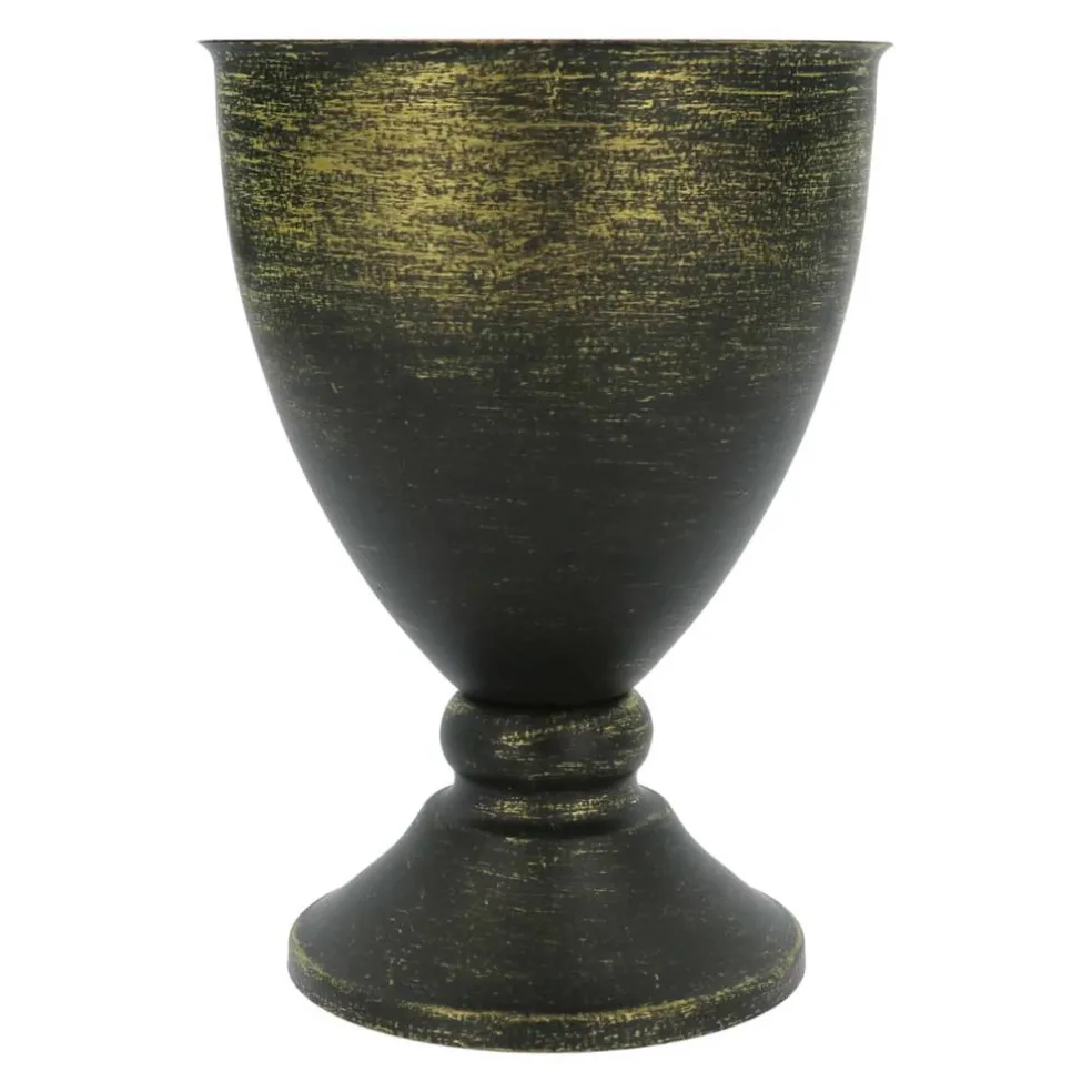 7" Black & Gold-Brushed Metal Tabletop Urn by Ashland®