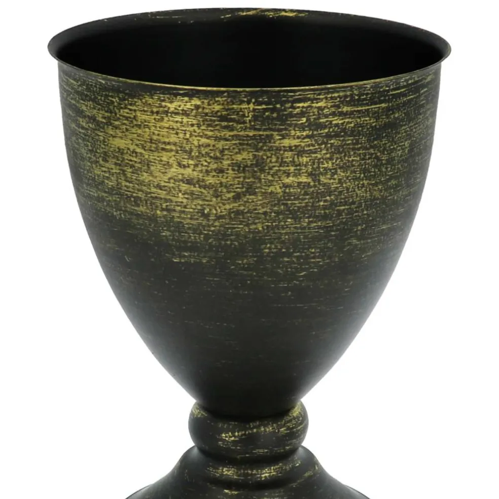 7" Black & Gold-Brushed Metal Tabletop Urn by Ashland®