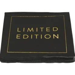 Black & Gold Limited Edition Beverage Napkins, 20ct. by Celebrate It™