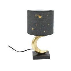 13.75" Black & Gold Moon Tabletop Lamp by Ashland®