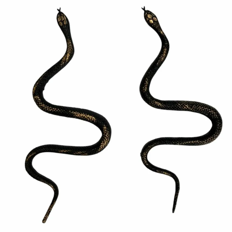 5.25" Black & Gold Plastic Snakes, 2ct. by Ashland®