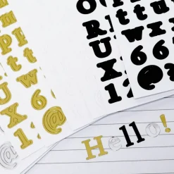Black, Gold, Silver & White Classic Letter & Number Stickers by Recollectionsâ„¢