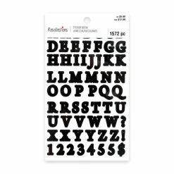 Black, Gold, Silver & White Classic Letter & Number Stickers by Recollections™