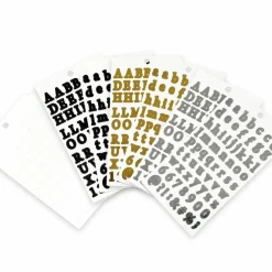 Black, Gold, Silver & White Classic Letter & Number Stickers by Recollections™