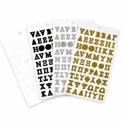 Black, Gold, Silver & White Greek Alphabet Stickers by Recollectionsâ„¢