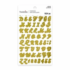 Black, Gold, Silver & White Script Letter & Number Stickers by Recollections™