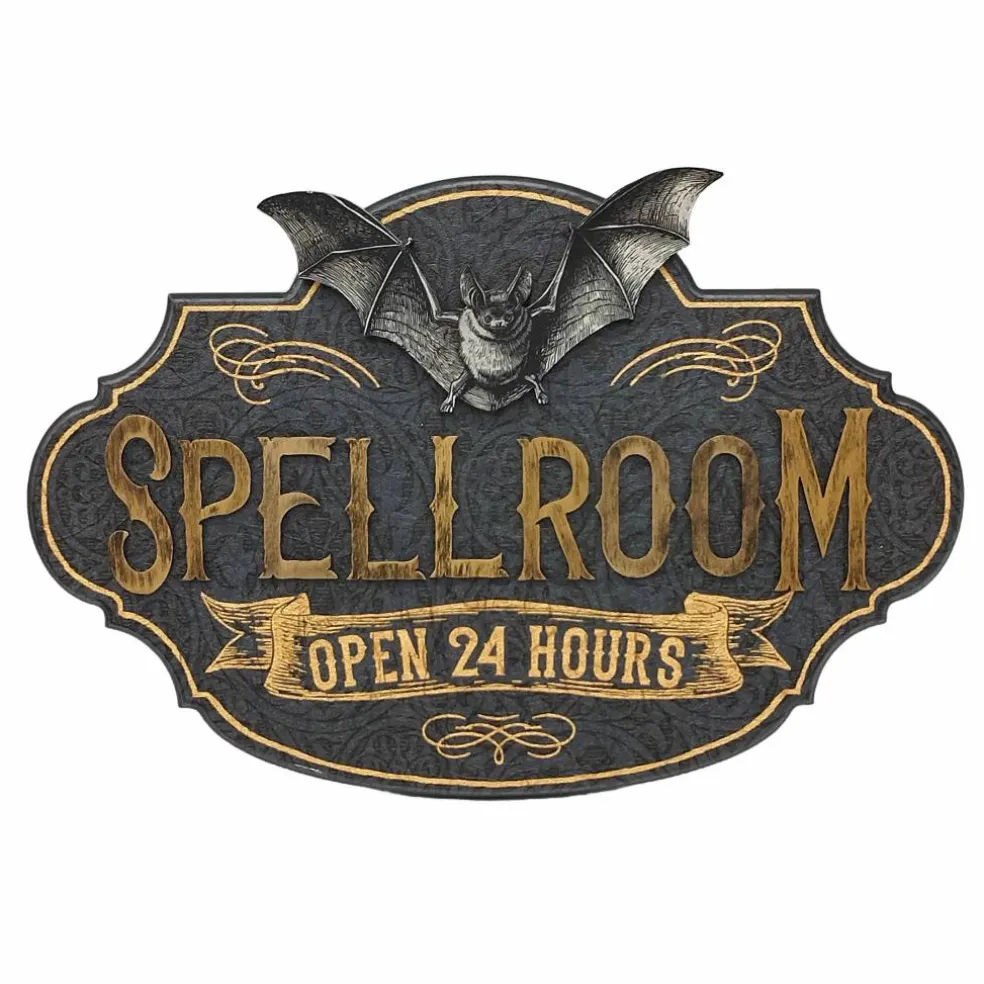15.5" Black & Gold Spellroom Sign Wall Décor by Ashland®