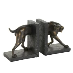 7" Black Greyhound Decorative Bookend Set