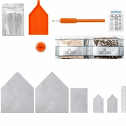 Black Haunted House 3D LED Diamond Art Kit by Make Market®