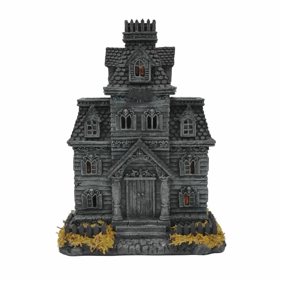 9" Black Haunted House LED Mini Decoration by Ashland®