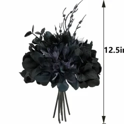 12" Black Hydrangea & Dahlia Mix Bouquet by Ashland®