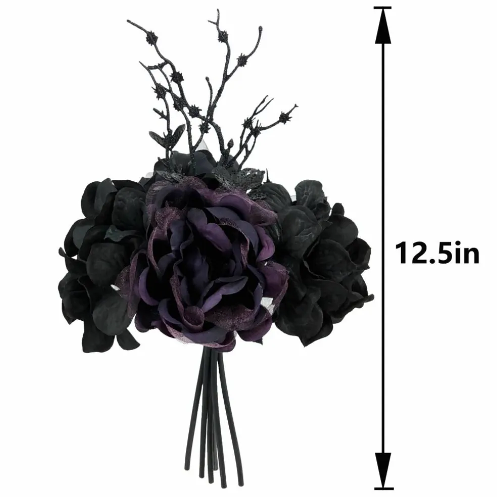 12" Black Hydrangea Mix Bouquet by Ashland®