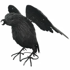 17.75" Black Iron Raven Tabletop Décor by Ashland®