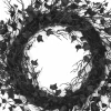 24" Black Ivy & Twig Wreath by Ashland®