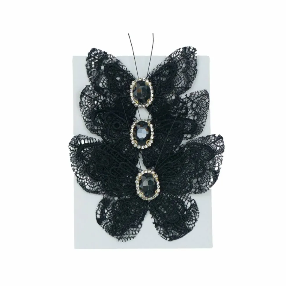 Black Lace & Jewel Butterfly Accents, 3ct. by Ashland®