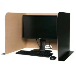Black Large Flipside Computer Lab Privacy Screen, Pack of 12