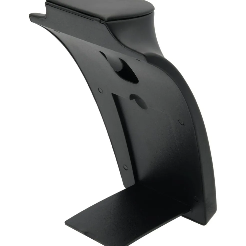 Black Leather Bust with Retractable Stand Jewelry Display 8 1/4" Tall, Set of 12