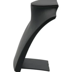 Black Leather Bust with Retractable Stand Jewelry Display 8 1/4