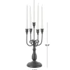 17" Black Metal Antique Style Candelabra