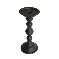 9.45" Black Metal Candle Holder by Ashland®