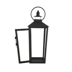 12.2" Black Metal Lantern by Ashland®