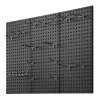 Black Metal Pegboard Panels with Volcanic Holes, 132 lbs Load