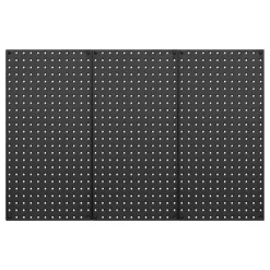 Black Metal Pegboard Panels with Volcanic Holes, 132 lbs Load