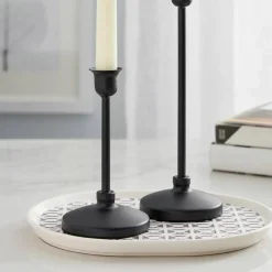 Black Metal Taper Candle Holder by Ashland®