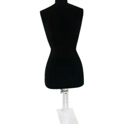 2 Black Necklace Bust Jewelry Body Window Case Displays