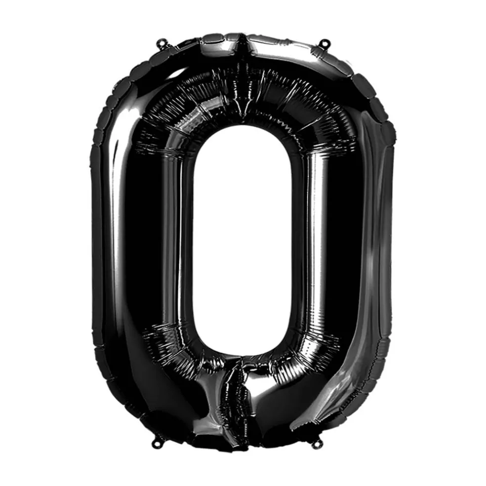 34" Black Number Foil Balloon