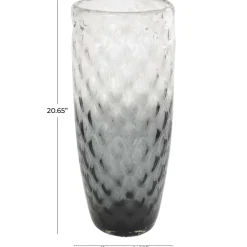 21" Black Ombre Handmade Glass Vase
