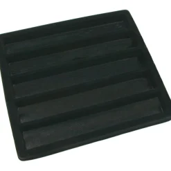 Black Open Square Stackable Jewelry Display Tray w/ Black 5-slot Plastic Tray