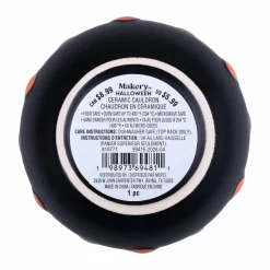 Black & Orange Ceramic Cauldron by Makery™